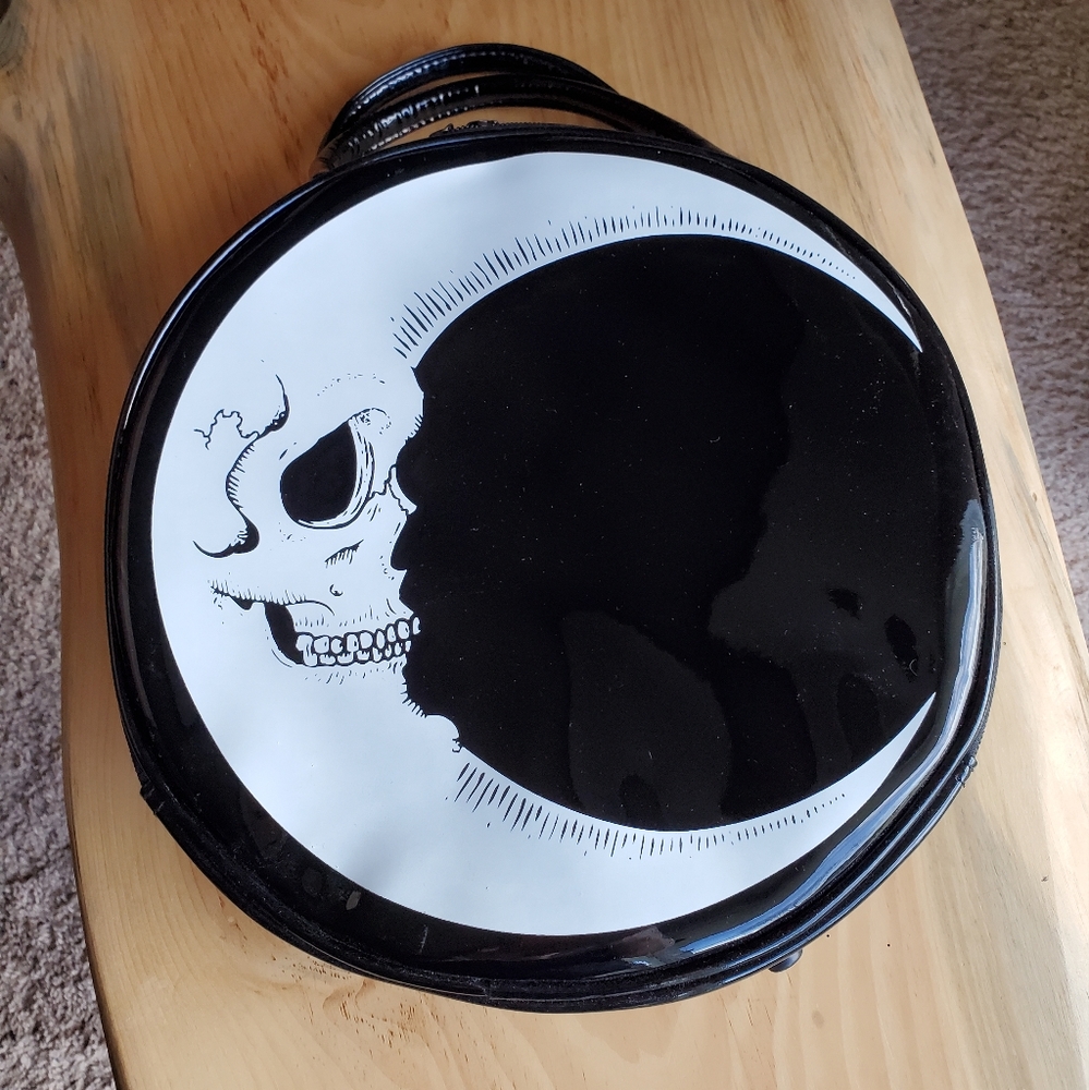 Crescent Skull Moon Crossbody Handbag